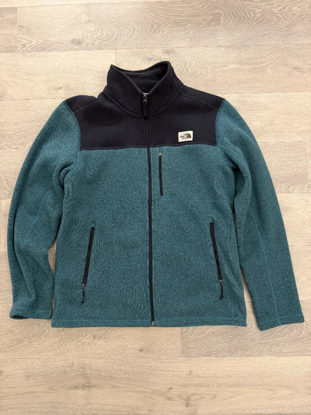The North Face Gordon Lyons Full Zip Sweater Fleece Jacket Teal Men’s L